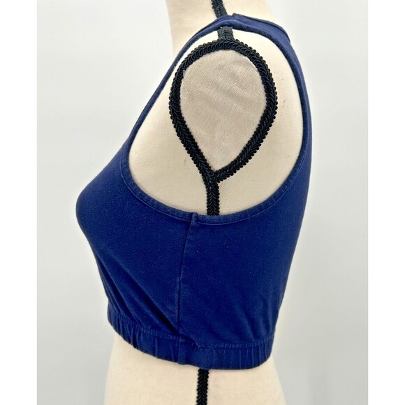 FILA Odette Logo Cropped Active Tank Top~Gym/Workout~Navy Blue~ Women's Sz Small - Picture 5 of 12
